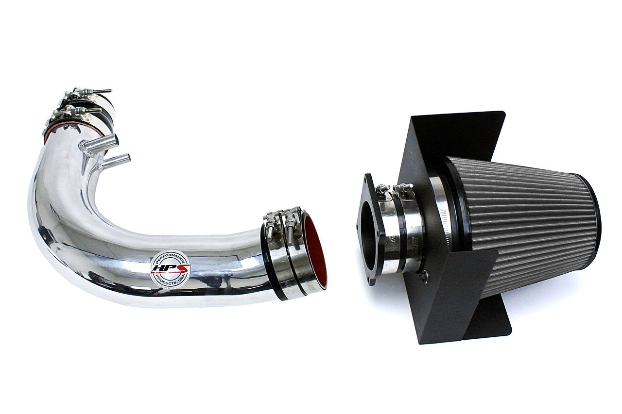 HPS Shortram Air Intake Kit 2001-2003 Ford Lobo 5.4L V8, Includes Heat Shield, Polish
