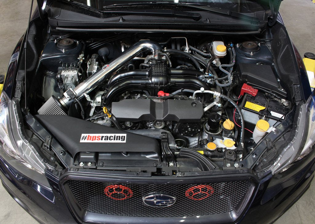 HPS Shortram Air Intake Kit 2013-2017 Subaru Outback 2.5L Non Turbo, Includes Heat Shield, Red