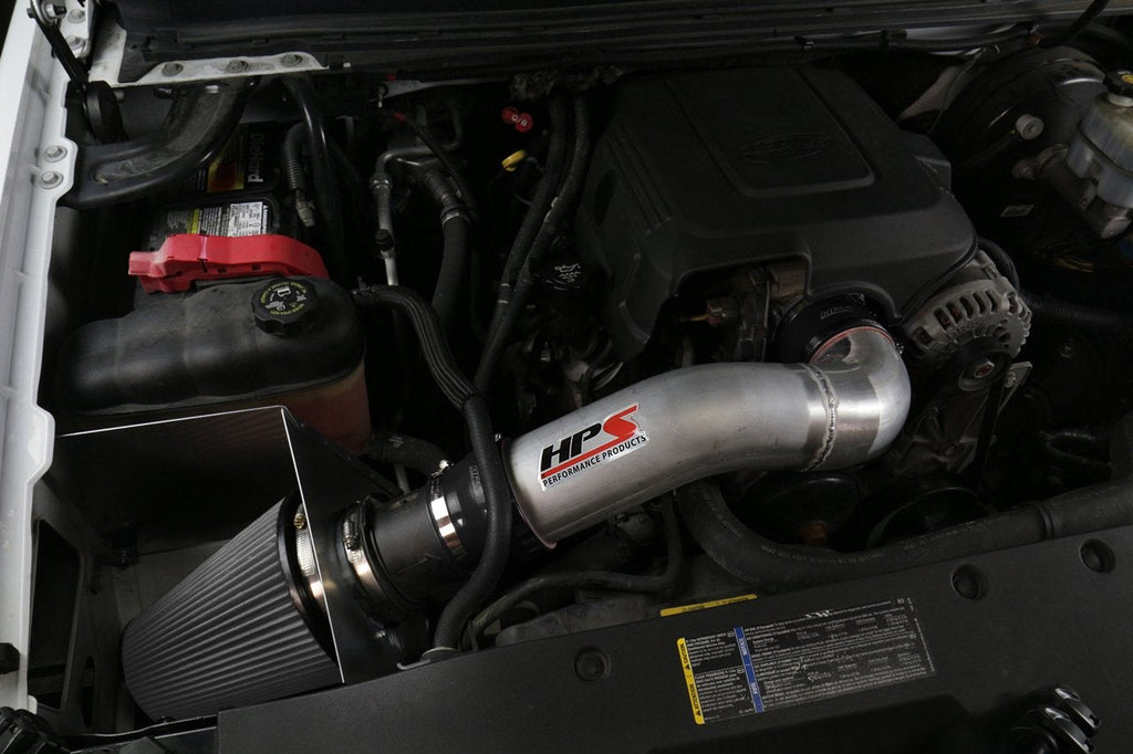 HPS Performance HPS Shortram Air Intake Kit 2007-2008 GMC Yukon 4.8L 5.3L 6.0L 6.2L V8, Includes Heat Shield, 827-622