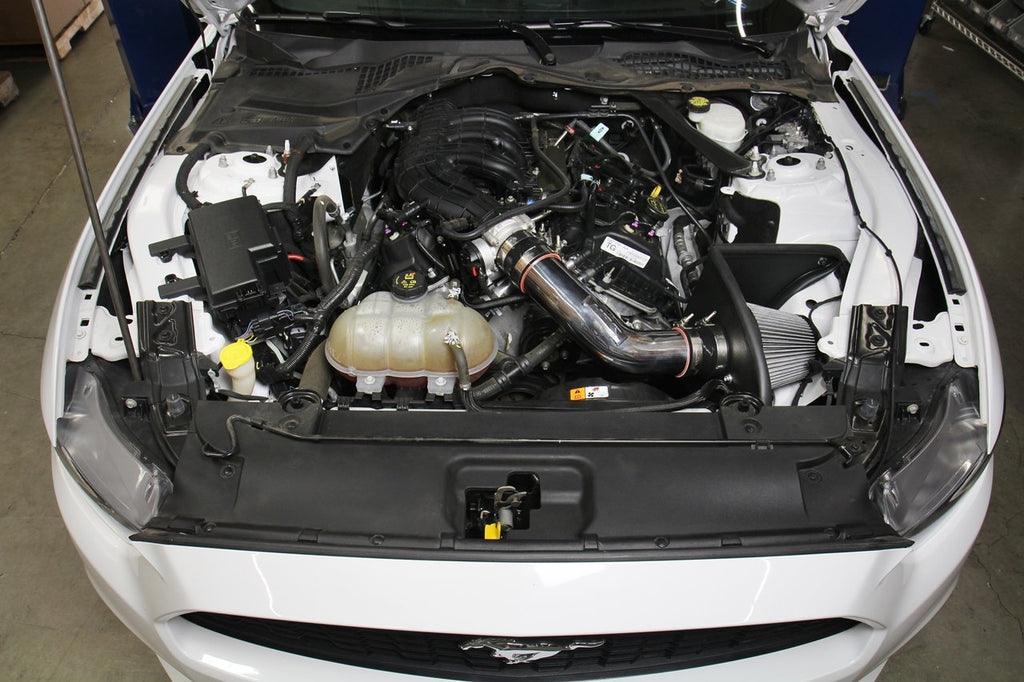 HPS Shortram Air Intake Kit 2015-2017 Ford Mustang 3.7L V6, Includes Heat Shield, Black