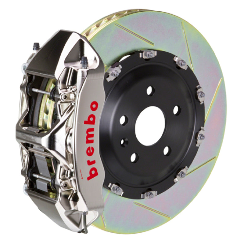 Brembo 13-15 RS5 Front GTR BBK 6 Piston Billet380x34 2pc Rotor Slotted Type-1- Nickel Plated 1N2.9030AR