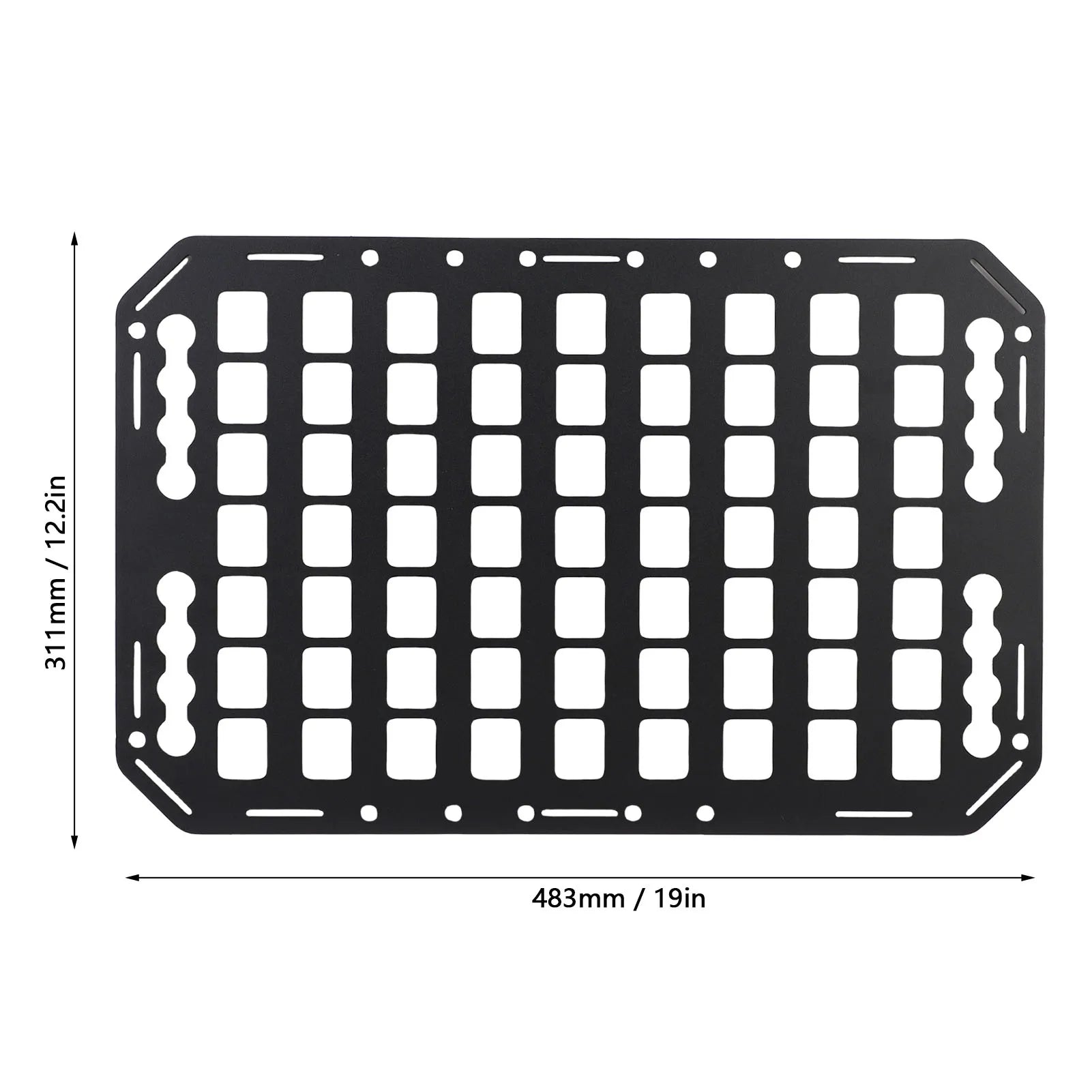 Truck Bed Molle Panel Aluminium Alloy Multifunctional L Track Storage Organizer for Car SUV RV