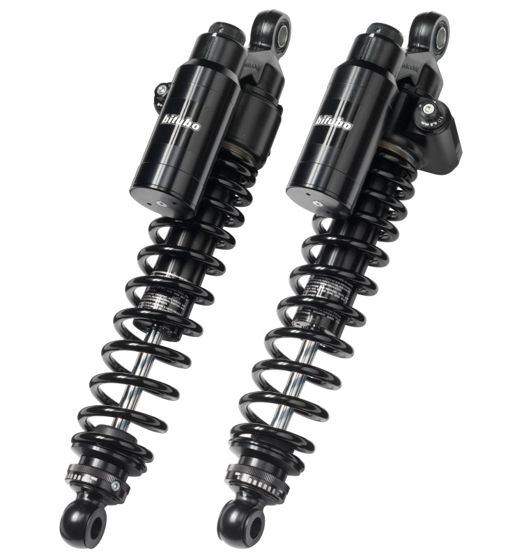 Bitubo Suspension Bitubo WMT2 Twinshocks Adj.: Spring Preload, Reb., Comp., Length 326mm, Piggyback Tank Dark Edition Y0075WMT22V2