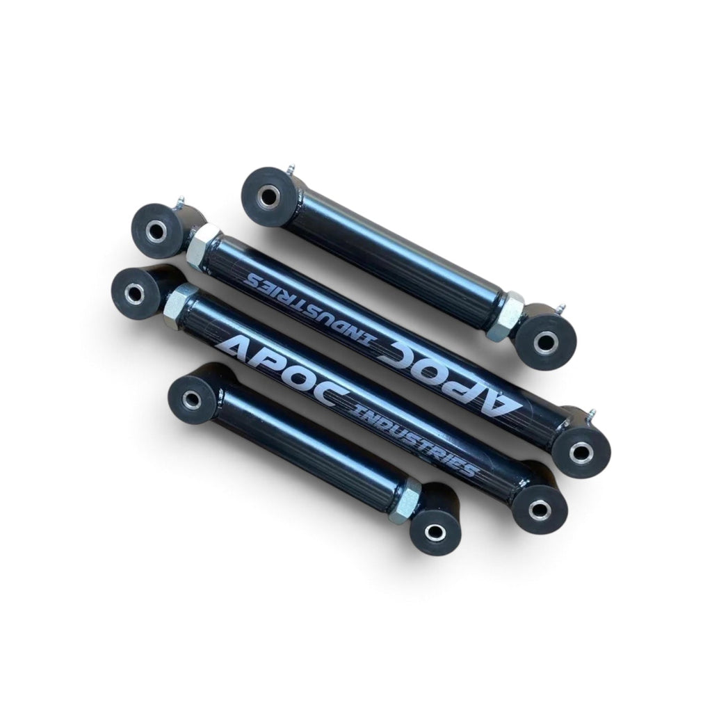 Toyota 4Runner second generation rear trailing arms by Apoc Industries, adjustable suspension components for 1990-1995 models.
