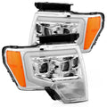 AlphaRex 09-14 Ford F-150 PRO-Series Projector Headlights Plank Style Chrm w/Activ Light/Seq Signal 880200 *Discontinued