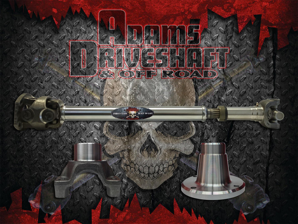 Adams Driveshaft Extreme Duty Series Front 1350 CV Driveshaft with Solid U-Joint — 2007–2018 Jeep JK Wrangler | ASDJK-1350F-S