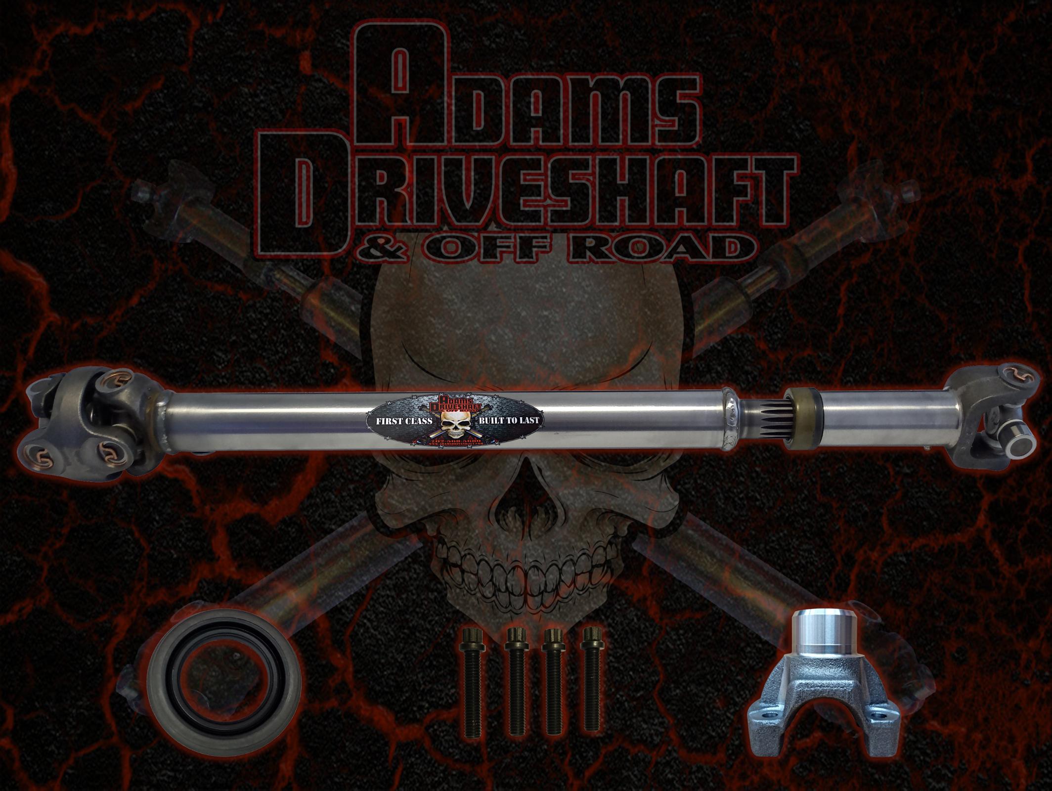 Adams Driveshaft Extreme Duty Series Front 1310 CV Driveshaft with T-Case Yoke & Seal — Jeep YJ Wrangler | ASDYJ-1310CVFC-S