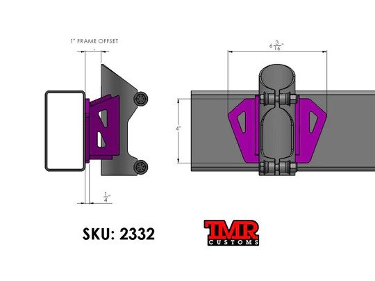 TMR Bump Stop Frame Mount - 1" OFFSET