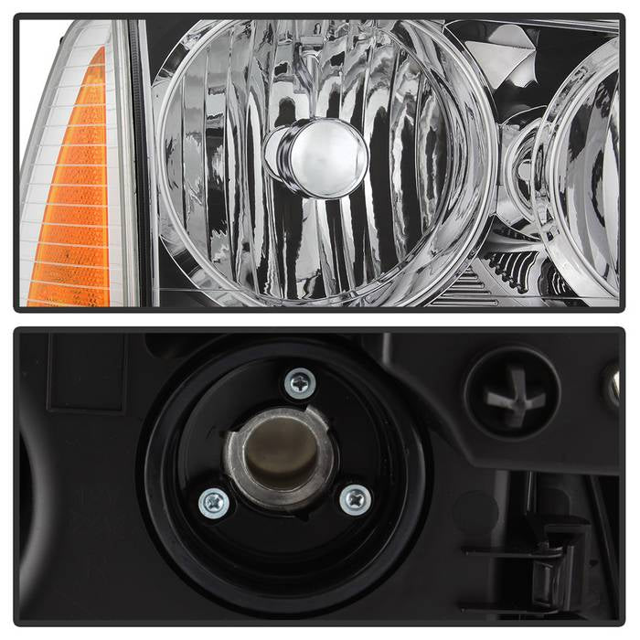 SPYDER xTune 05-10 Dodge Charger 4pc OEM Style Halogen Headlights w/Corner - Chrome (HD-JH-DCH05-SET-C) 9042393