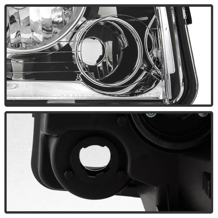SPYDER xTune 05-10 Dodge Charger 4pc OEM Style Halogen Headlights w/Corner - Chrome (HD-JH-DCH05-SET-C) 9042393