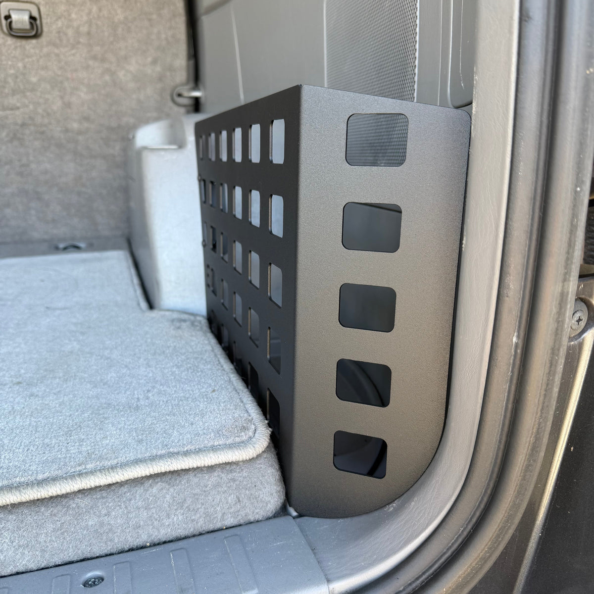 Toyota 4Runner 2003-2009 rear storage Molle panel by Elevate Metalcraft, showing durable metal construction and attachment points.