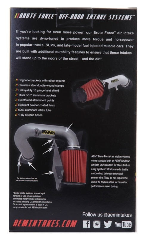 AEM Induction AEM Dryflow 3in. X 9in. Round Tapered Air Filter 21-2039BF