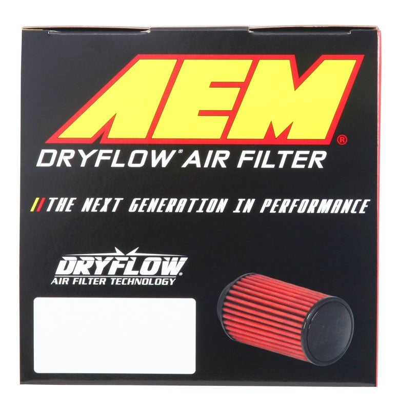 AEM Induction AEM DryFlow Air Filter 3-1/4in Flg / 6-1/16in B-OD / 5-1/4in T-OD / 7-1/8in H w/Hole (Special Order) 21-2113D-HK
