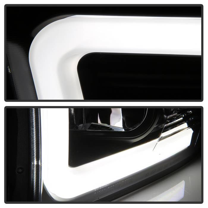 Spyder 09-16 Dodge Ram 1500 Version 2 Headlights Light Bar DRL Black PRO-YD-DR09V2-LBDRL-BK 5084811