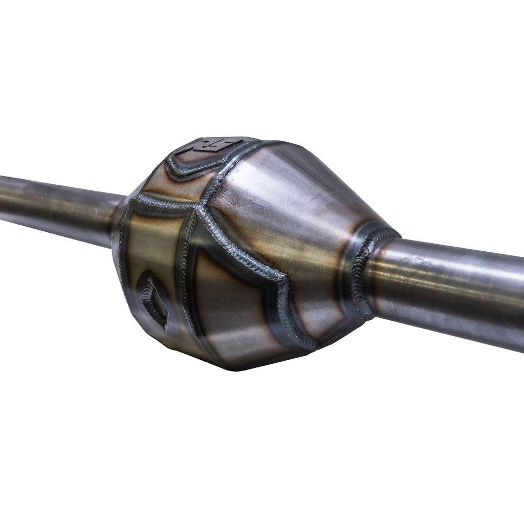 Toyota 8.75-inch axle housing bare tube for axles and axle parts by Riley Mountain Motorsports, showing the metal tube with mounting points