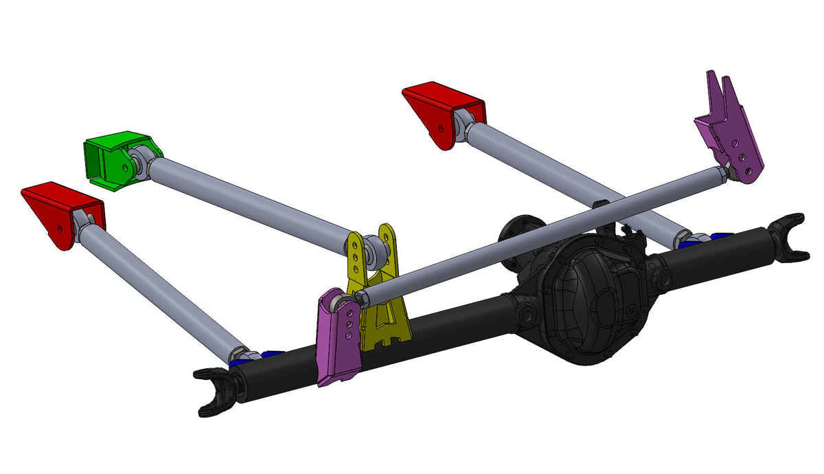 Riley Mountain Motorsports 3 Link Kit with 1.25-inch Heims, featuring durable metal links and joints for off-road suspension.