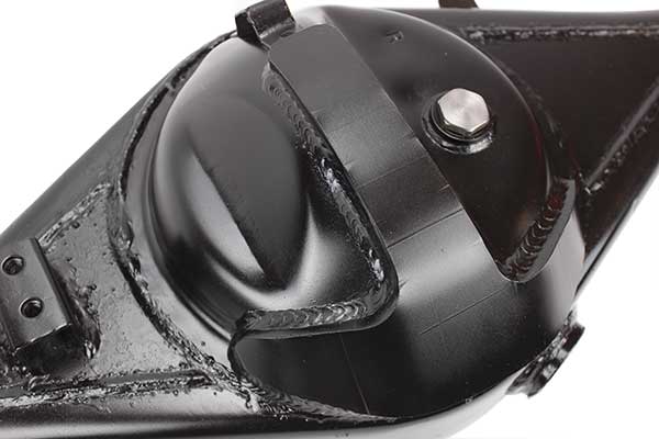 Toyota axle housing bash plate by Riley Mountain Motorsports, 3/8" thick diff guard for off-road protection, shown on vehicle.