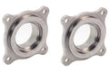 Pair of Toyota semi float flanges for axles, branded Riley Mountain Motorsports, shown in the image with detailed metal construction.