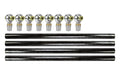 Riley Mountain Motorsports 4 Link Heim and Tube Kit with metal link components and tubing for suspension upgrades.