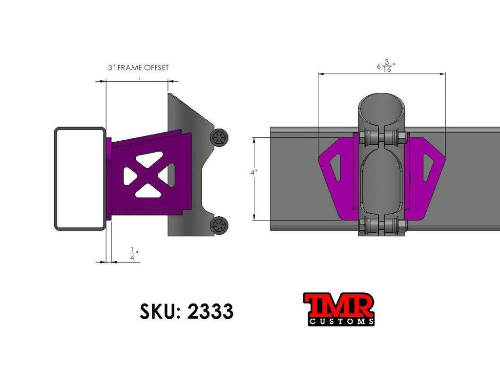 TMR Bump Stop Frame Mount - 3" OFFSET
