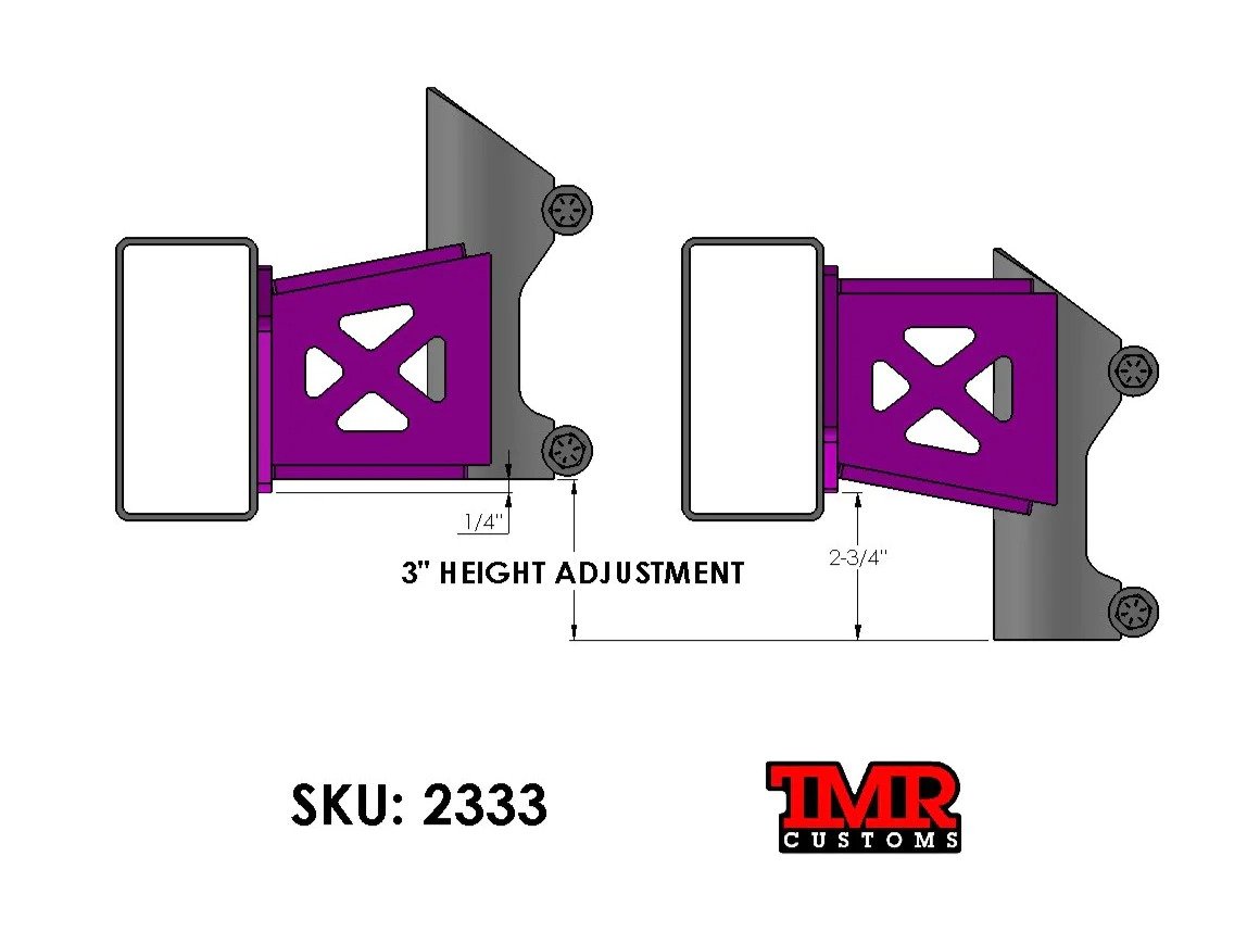 TMR Bump Stop Frame Mount - 3" OFFSET