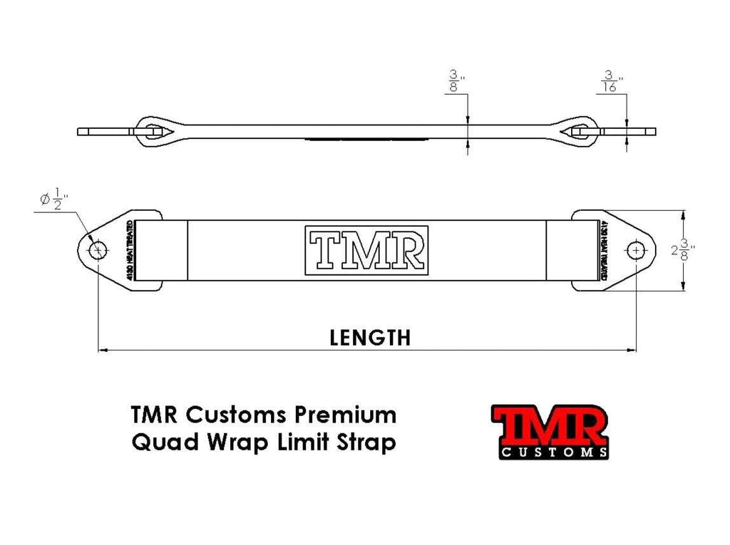 TMR Premium Quad Wrap Limit Strap – Suspension Limiting Straps
