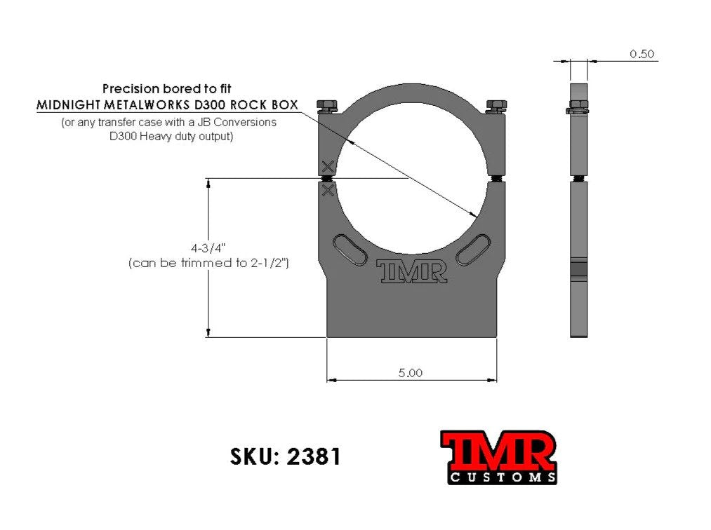 TMR MMW D300 Rock Box Transfer Case Support/Ring - "FLANGE"