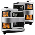 AlphaRex 15-19 Chevy 2500HD PRO-Series Proj Headlights Plank Style Blk w/Activ Light/Seq Signal/DRL 880224 *Discontinued