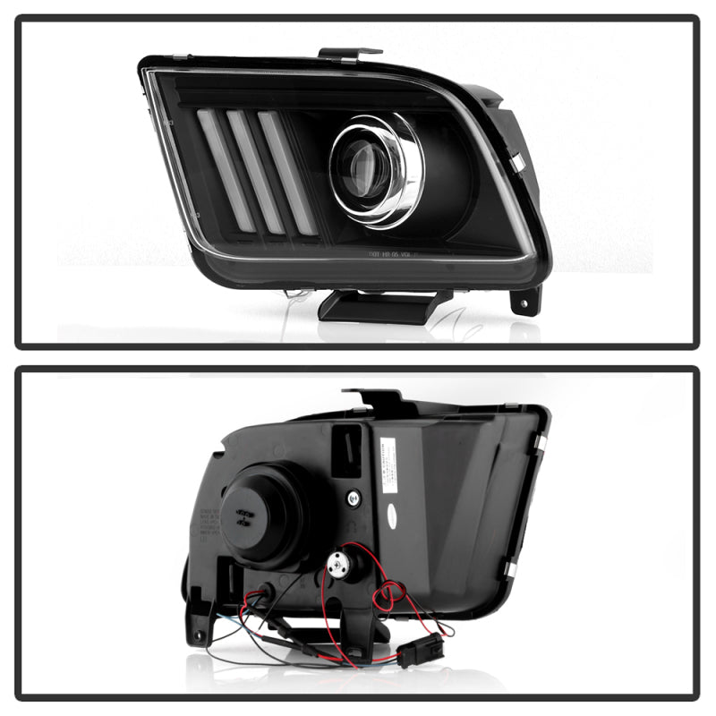 Spyder Ford Mustang 05-08 V2 High-Power LED Headlights - Black PRO-YD-FM05AP-BK 5088192