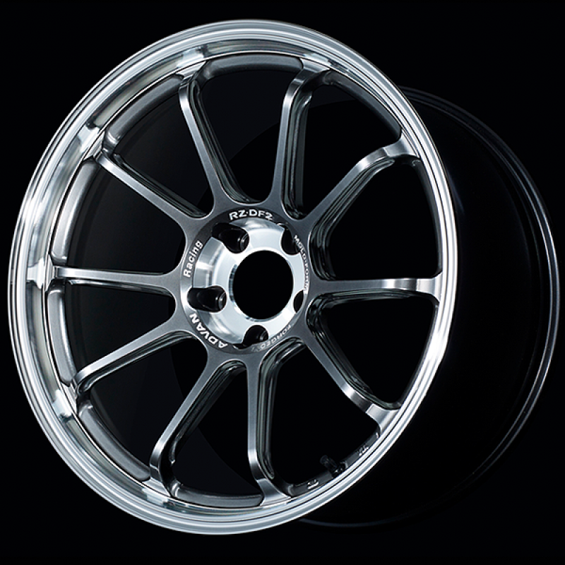 Advan RZ-DF2 20x10.5 / +15 Offset / 5x112 / 66.5mm Bore / Diamond Cut and Hyper Platinum Black YAF0L15MDHPB
