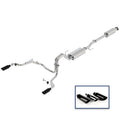 Ford Racing 15-18 F-150 2.7L Cat-Back Touring Exhaust System - Rear Exit Black Chrome Tips M-5200-F1527DTBA