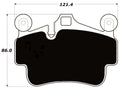 Porterfield Brake Pads for 2012 PORSCHE Boxster Spyder w/Iron Discs