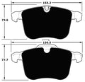 Porterfield Brake Pads for 2012 SAAB 9-3 Aero 2.8L 314mm F/Disc