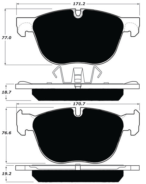 Porterfield Brake Pads for 2009 BMW X5 xDrive35d
