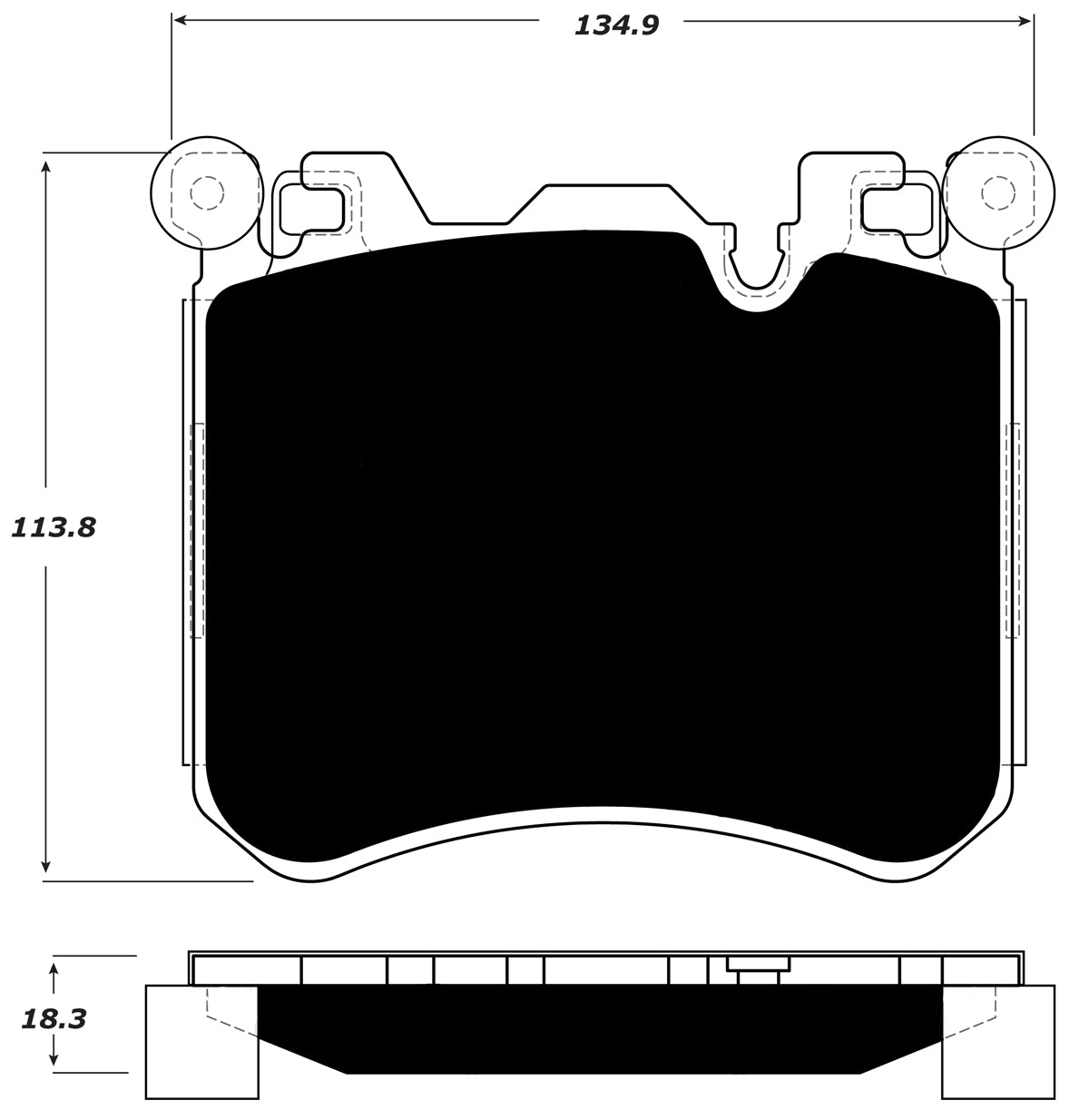Porterfield Brake Pads for 2012 BMW X6 M