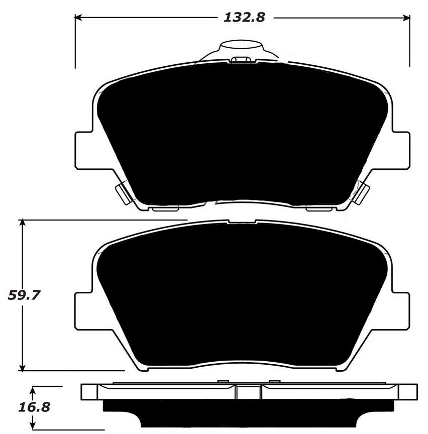 Porterfield Brake Pads for 2017 HYUNDAI AZERA