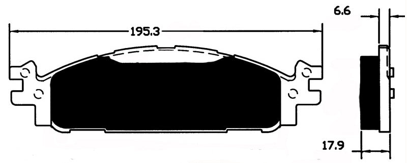 Porterfield Brake Pads for 2016 FORD FLEX