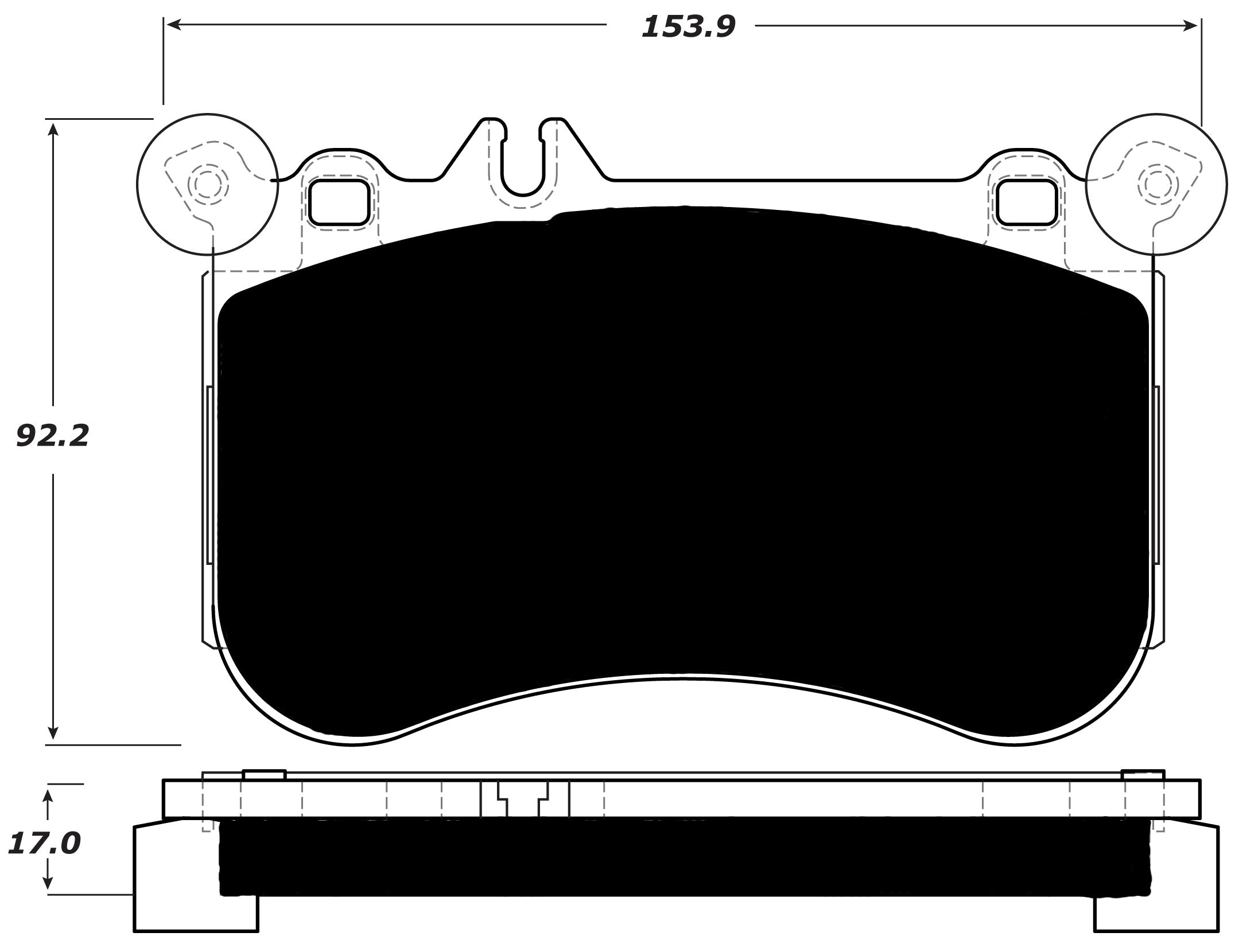 Porterfield Brake Pads for 2013 MERCEDES-BENZ CLS550