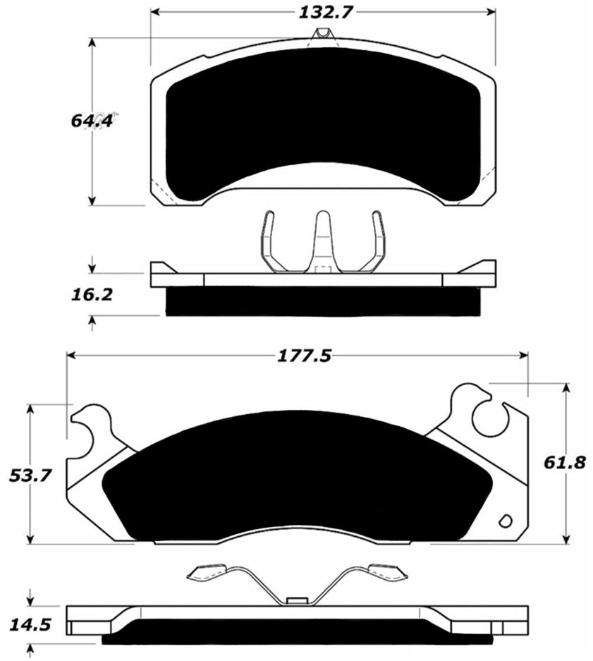 Porterfield Brake Pads for 1987 MERCURY COUGAR w/Rear Drums
