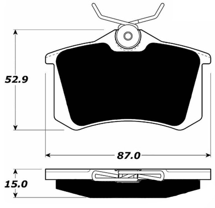 Porterfield Brake Pads for 1999 VOLKSWAGEN GOLF GTi - To Ch 1J-YW-238-580 w/o Sensor