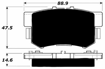 Porterfield Brake Pads for 1991 HONDA ACCORD Wagon LX w/ABS