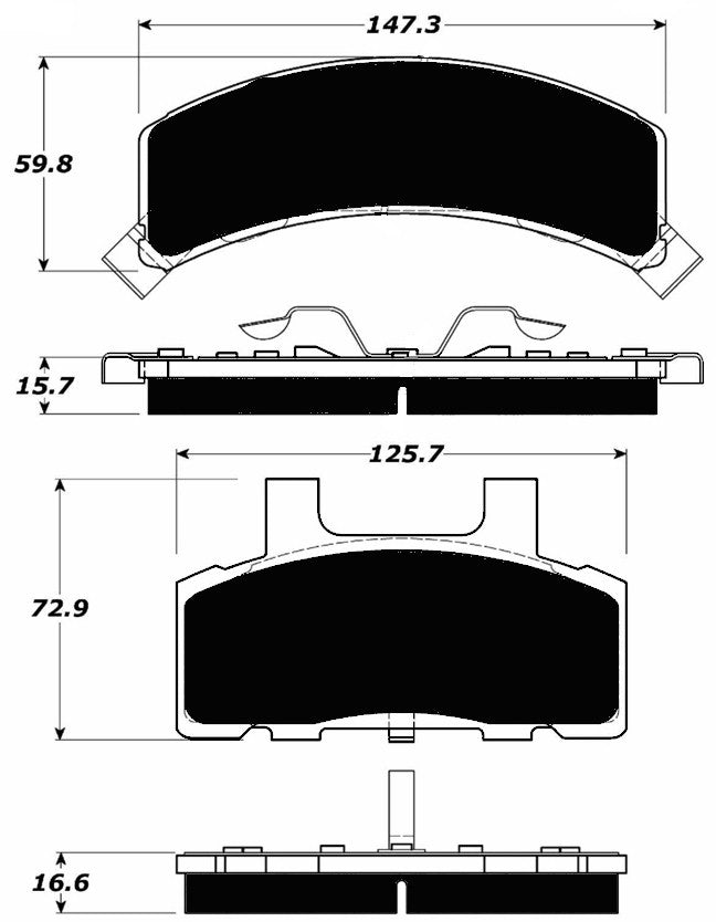 Porterfield Brake Pads for 1990 GMC K1500 4WD 10" R/Shoe Std Cab Std Ch