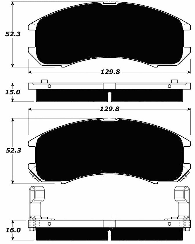 Porterfield Brake Pads for 1988 MAZDA MX-6 GT w/Rear Discs
