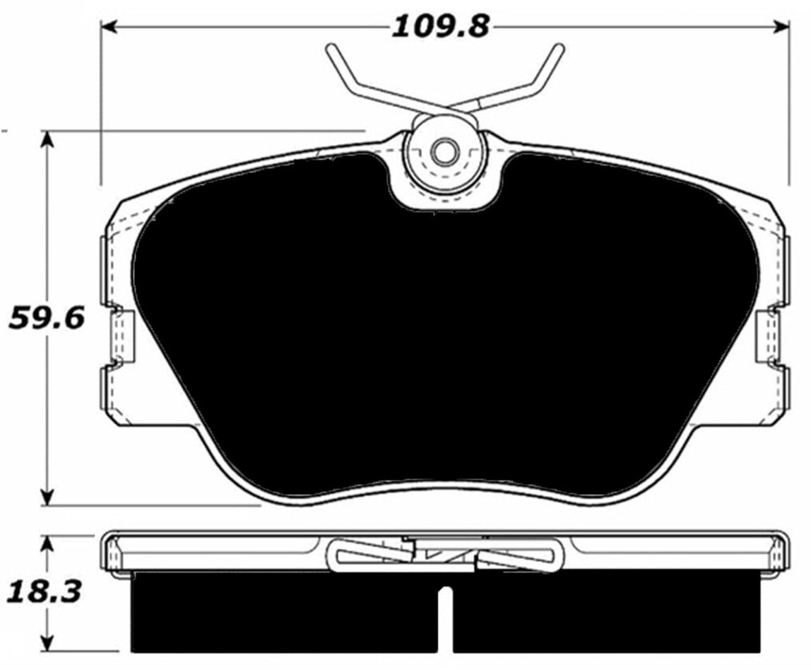 Porterfield Brake Pads for 1994 MERCEDES-BENZ E300