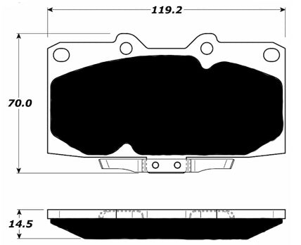 Porterfield Brake Pads for 1994 NISSAN SKYLINE GTR R32