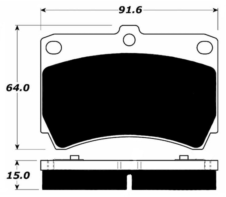 Porterfield Brake Pads for 1994 FORD ESCORT SOHC 1.9L F/Cal. Cast 22-13