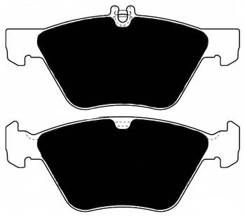 Porterfield Brake Pads for 1998 MERCEDES-BENZ E300 1 Pin Pad Rear Caliper