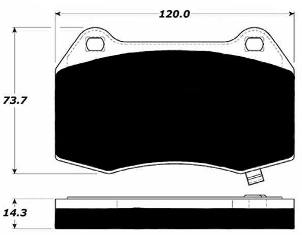 Porterfield Brake Pads for 2003 NISSAN 350Z Track model