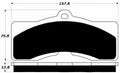 Porterfield Brake Pads for 1976 CHEVROLET CORVETTE Single Pin