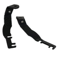 Toyota Tacoma 1995-2004 hood ditch light mounts by Apoc Industries, showing black metal brackets for off-road lighting installation.